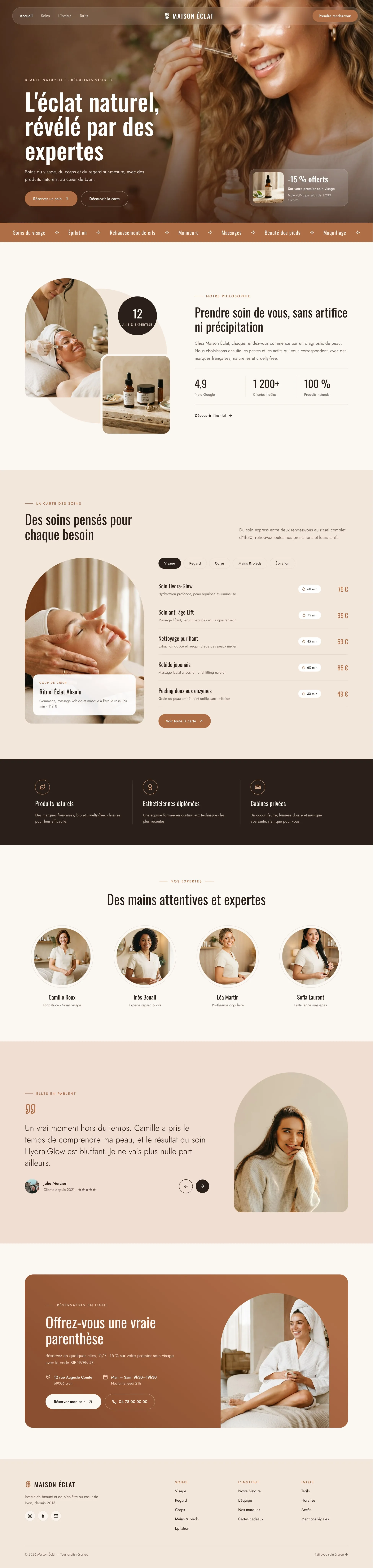 Capture du site Maison Éclat, partie 1
